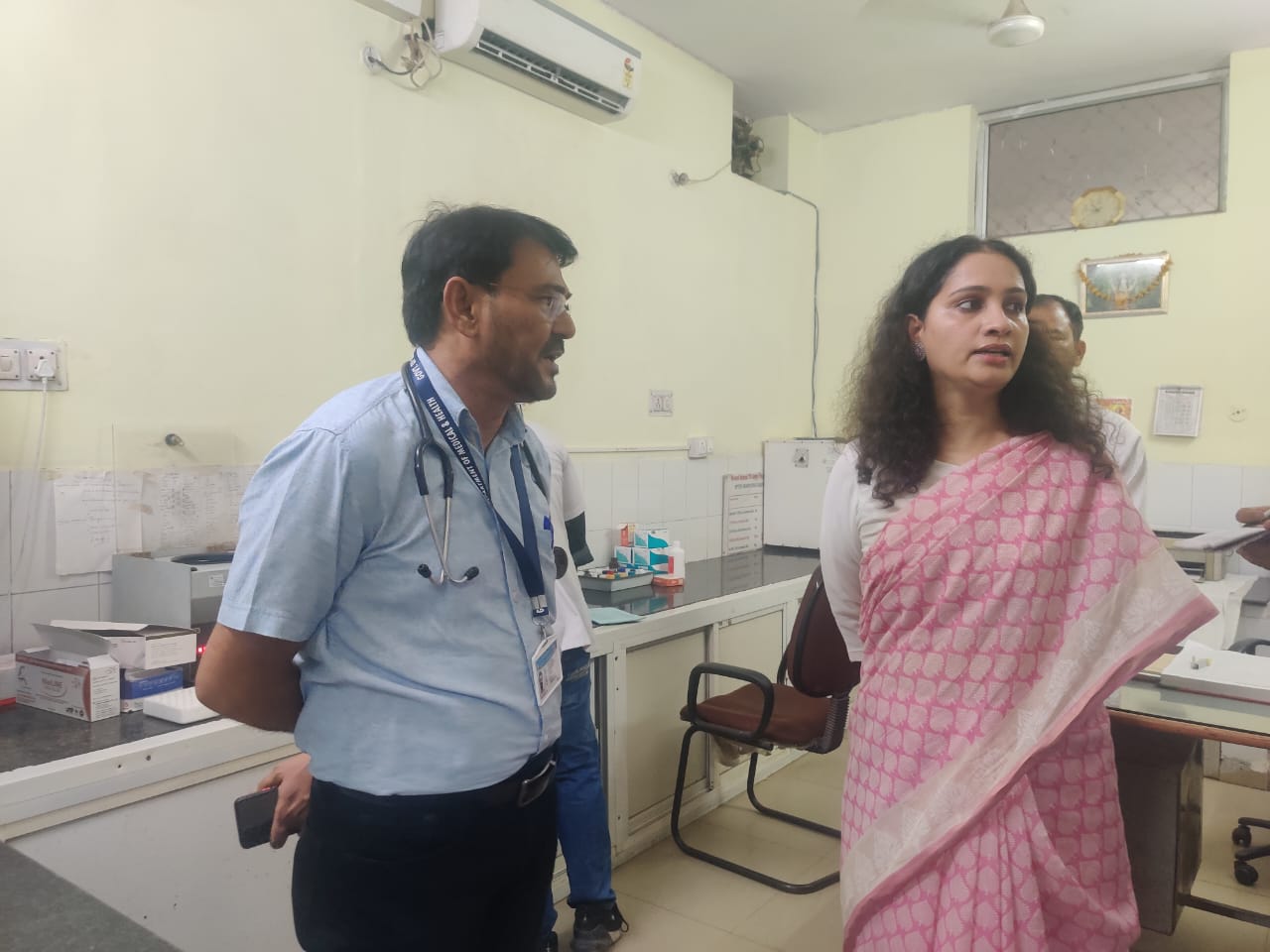 Inspection at Satellite Hospital Sanganer by  Neha Giri,MD,RMSCL